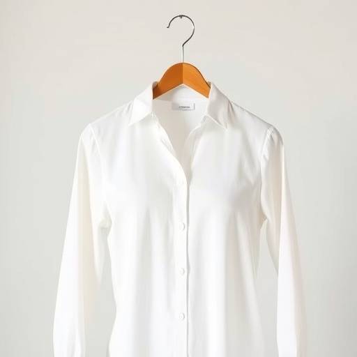 Camisa social feminina branca, manga longa, com gola clássica, perfeita para combinar com caläas e saias.